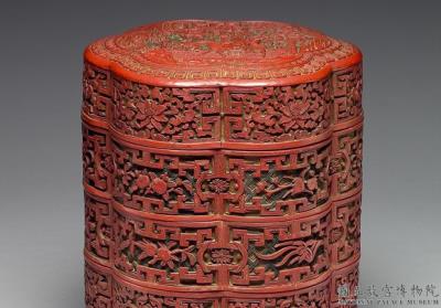 图片[2]-Three tiered set of carved polychrome lacquer boxes in the shape of six lobes, Qing dynasty (1644-1911)-China Archive